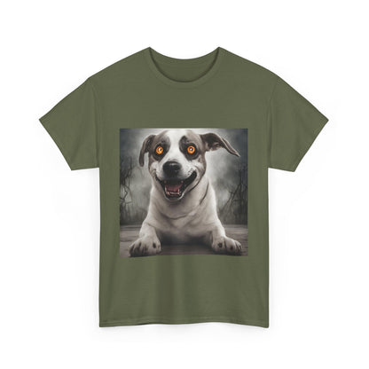 Creepy Dog Graphic Unisex Heavy Cotton Tee - Perfect for Dog Lovers