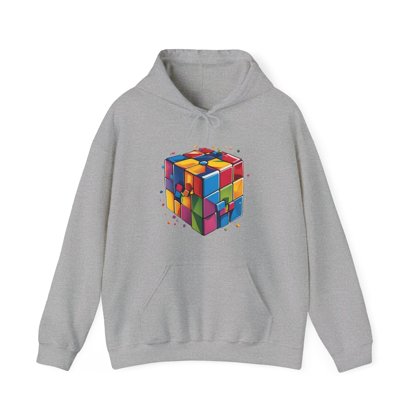 Colorful Rubik's Cube Unisex Hoodie - Perfect for Puzzle Lovers