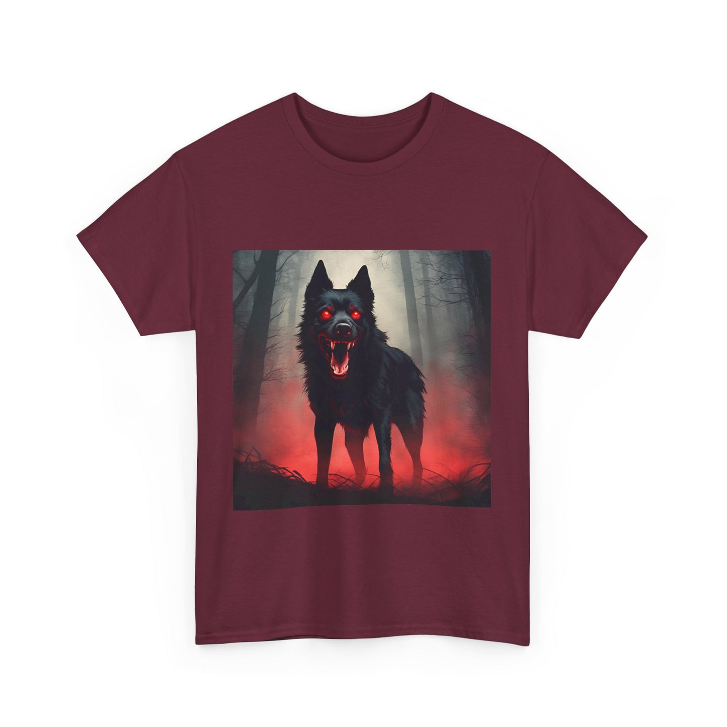 Menacing Wolf Graphic Tee - Unisex Heavy Cotton T-Shirt