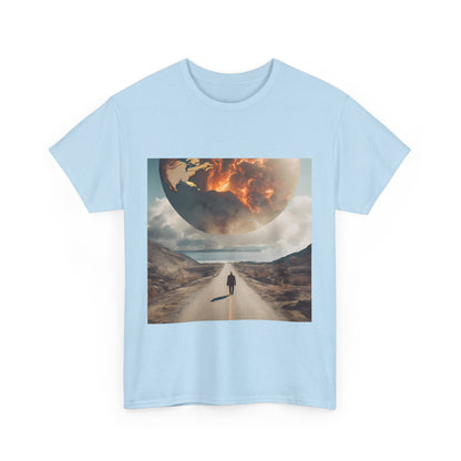 Ethereal Journey Unisex Heavy Cotton Tee - Celestial Artwork