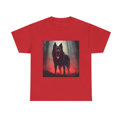 Menacing Wolf Graphic Tee - Unisex Heavy Cotton T-Shirt