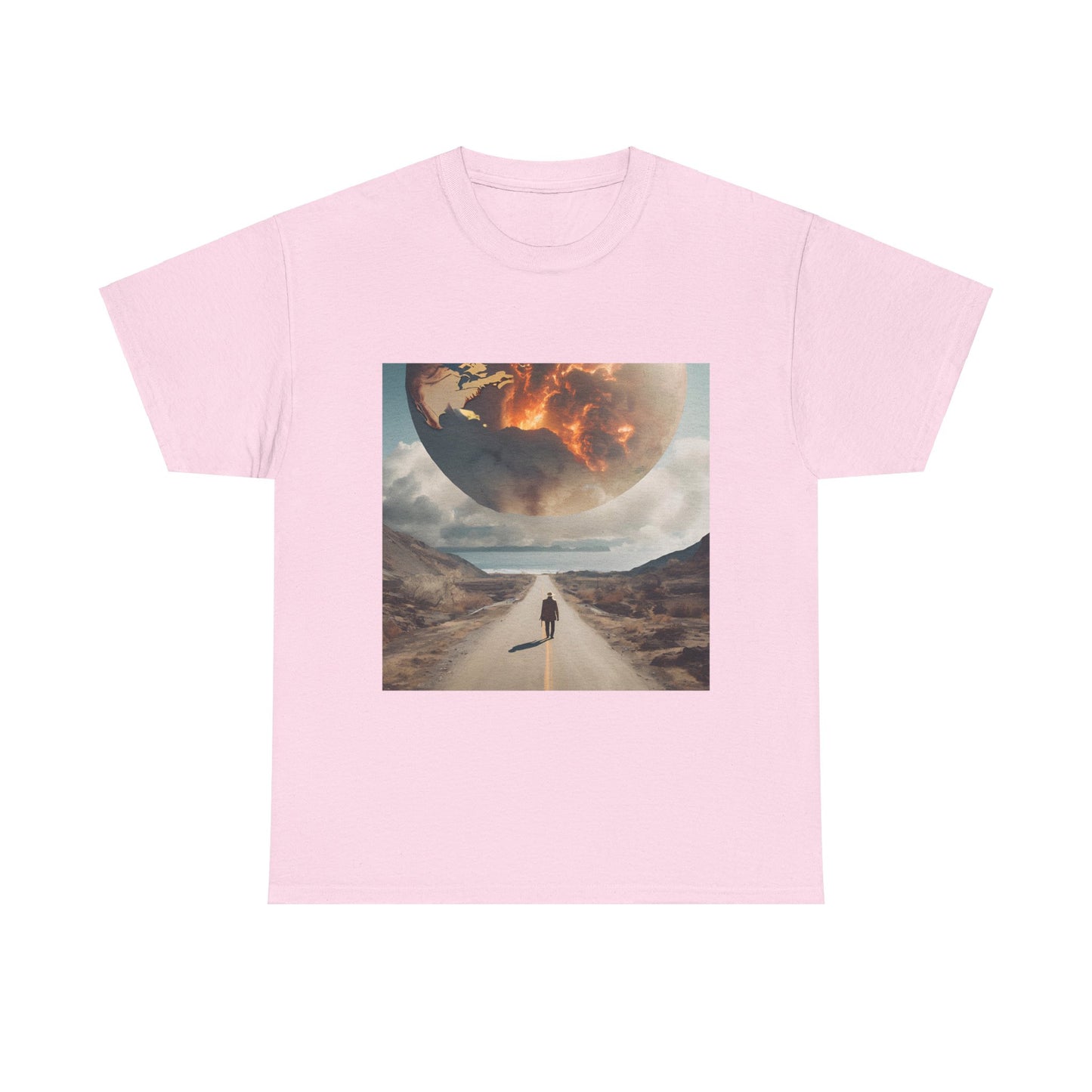 Ethereal Journey Unisex Heavy Cotton Tee - Celestial Artwork