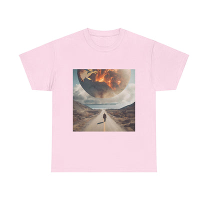 Ethereal Journey Unisex Heavy Cotton Tee - Celestial Artwork