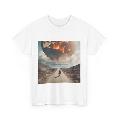 Ethereal Journey Unisex Heavy Cotton Tee - Celestial Artwork