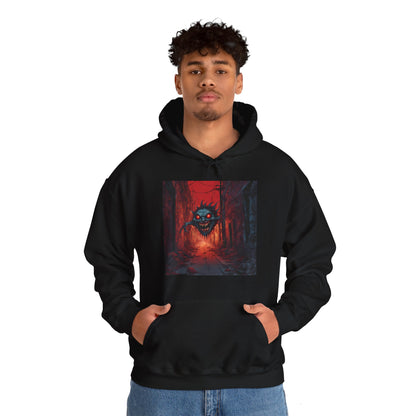 Unisex Heavy Blend™ Hooded Sweatshirt - Spooky Monster Design for Fall and Halloween