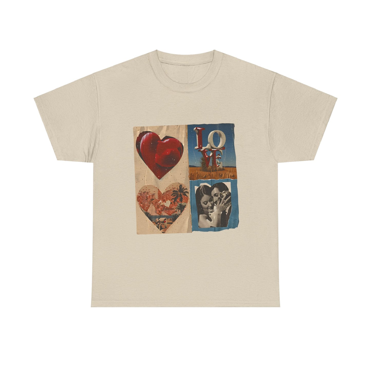 Vintage Love Unisex Heavy Cotton Tee - Casual Retro Graphic T-Shirt