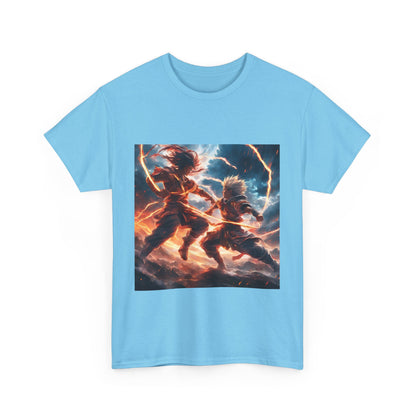 Epic Battle Unisex Heavy Cotton Tee - Vibrant Anime Design