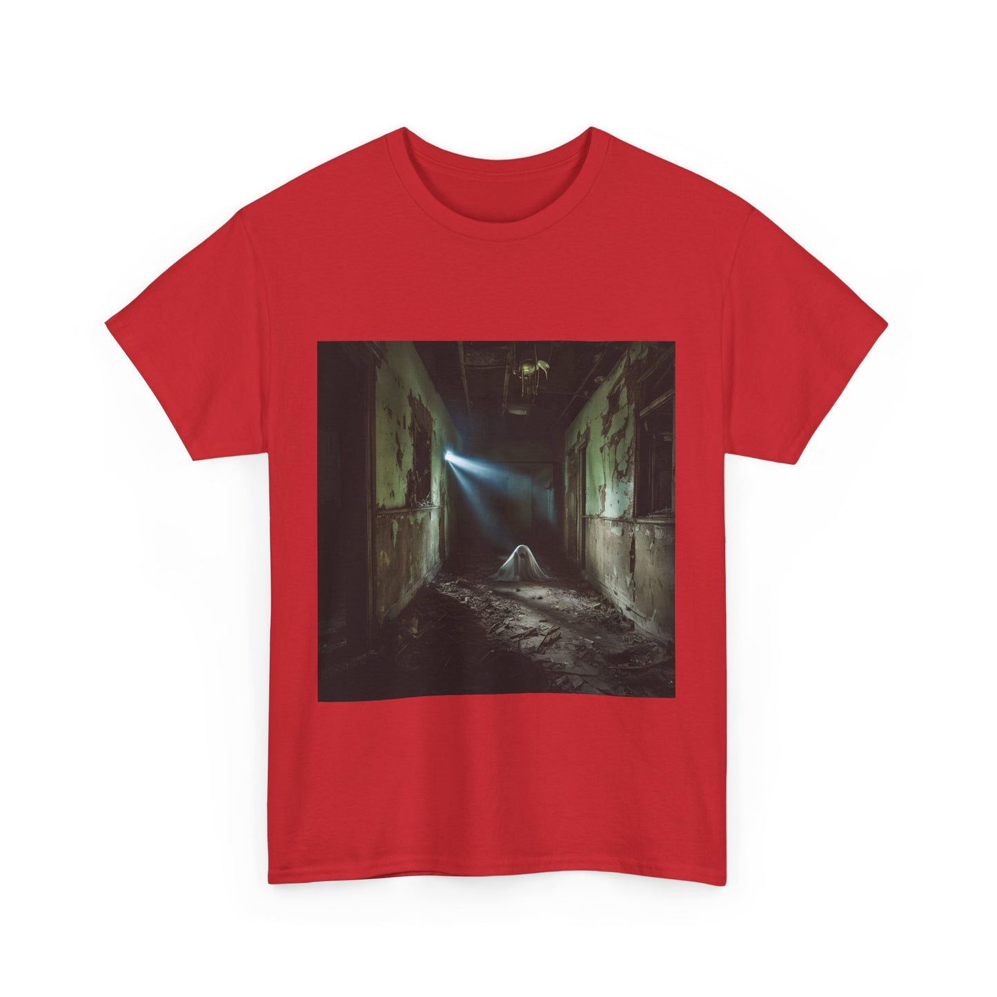 Haunting Vibes Unisex Heavy Cotton Tee - Unique Ghostly Design