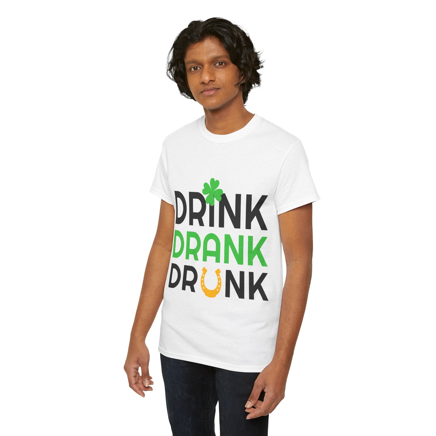 St. Patrick's Day Fun Unisex Tee - Drink Drank Drunk Design