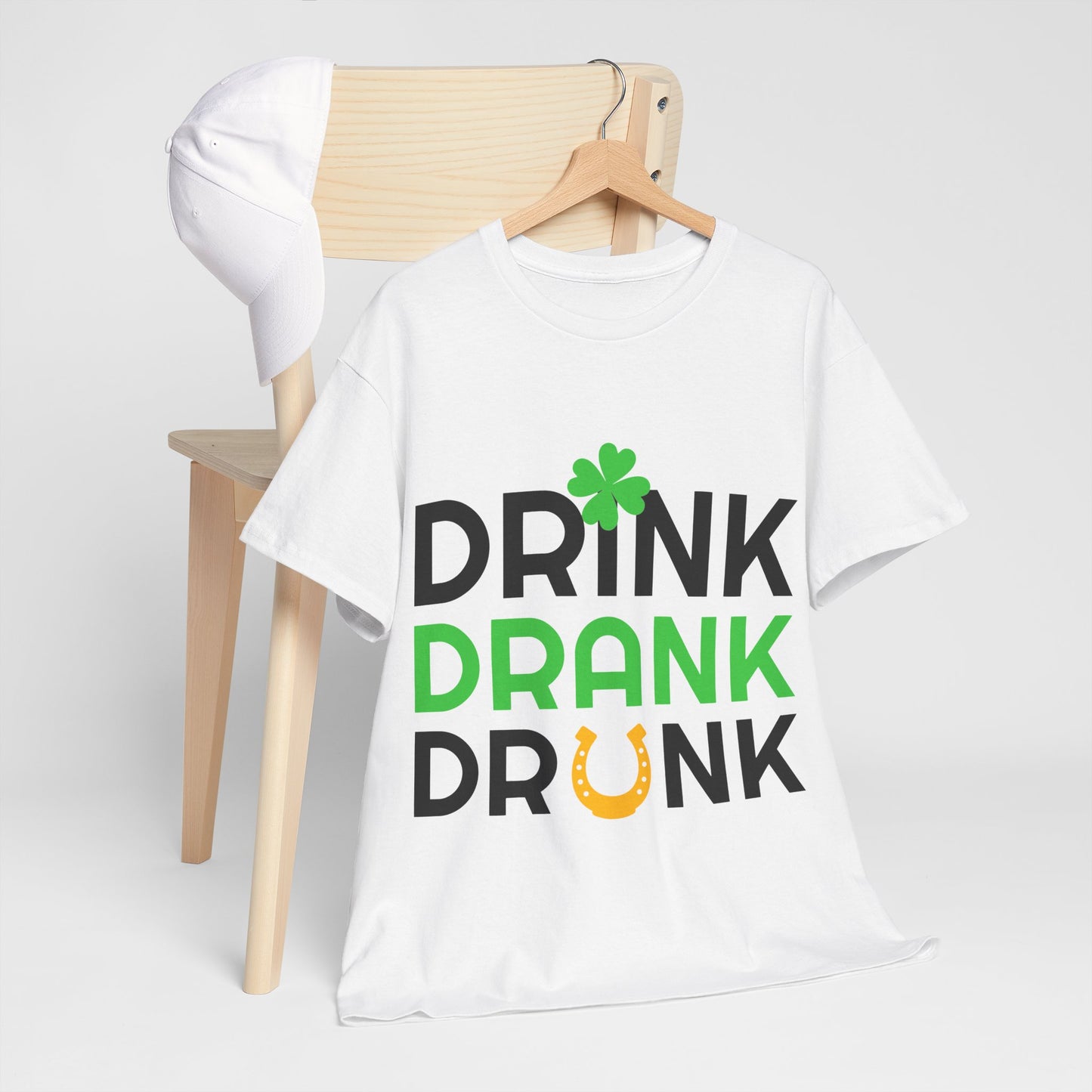 St. Patrick's Day Fun Unisex Tee - Drink Drank Drunk Design