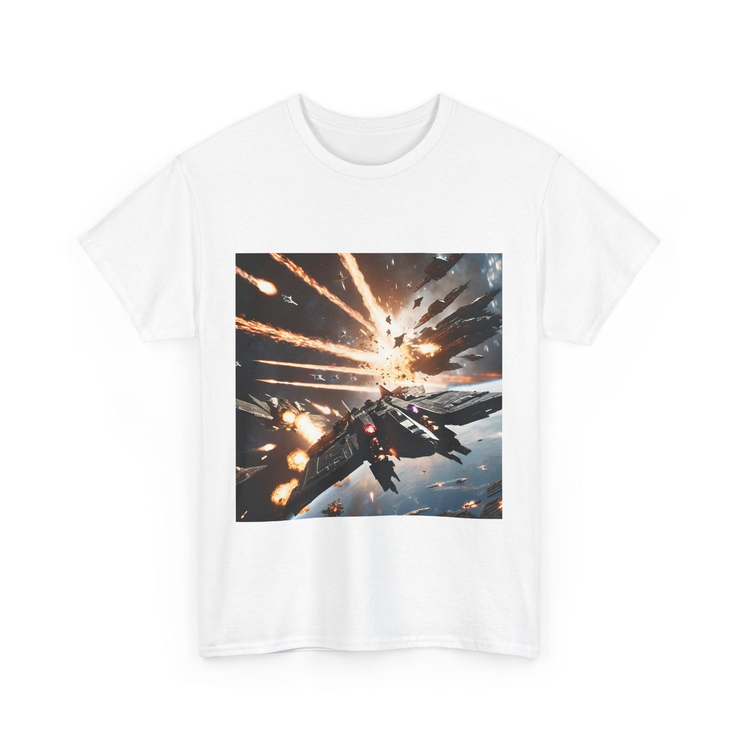 Galactic Adventure Unisex Heavy Cotton Tee - Explore the Cosmos