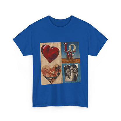 Vintage Love Unisex Heavy Cotton Tee - Casual Retro Graphic T-Shirt