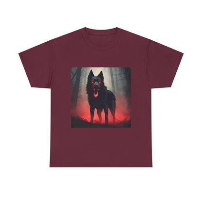 Menacing Wolf Graphic Tee - Unisex Heavy Cotton T-Shirt