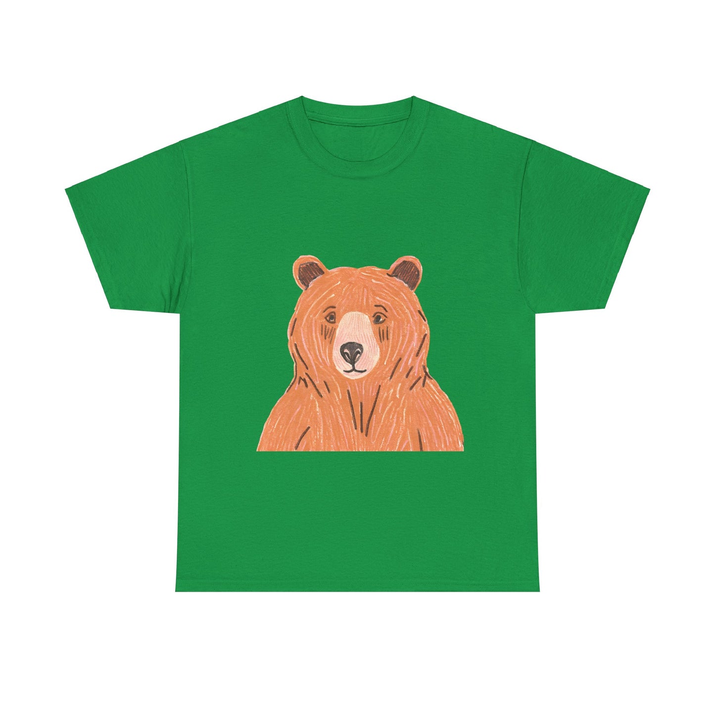 Bear Graphic Unisex Heavy Cotton Tee - Nature Lover's T-Shirt