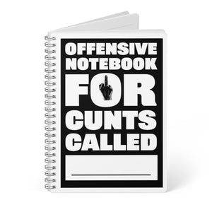 Offensive Wirobound Notebook for Bold Writers | A5 Softcover Notepad