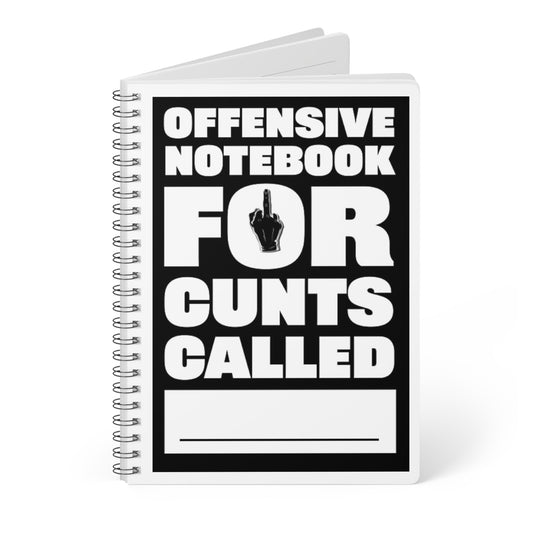 Offensive Wirobound Notebook for Bold Writers | A5 Softcover Notepad