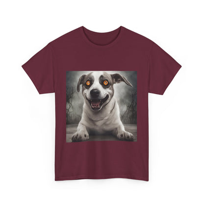 Creepy Dog Graphic Unisex Heavy Cotton Tee - Perfect for Dog Lovers