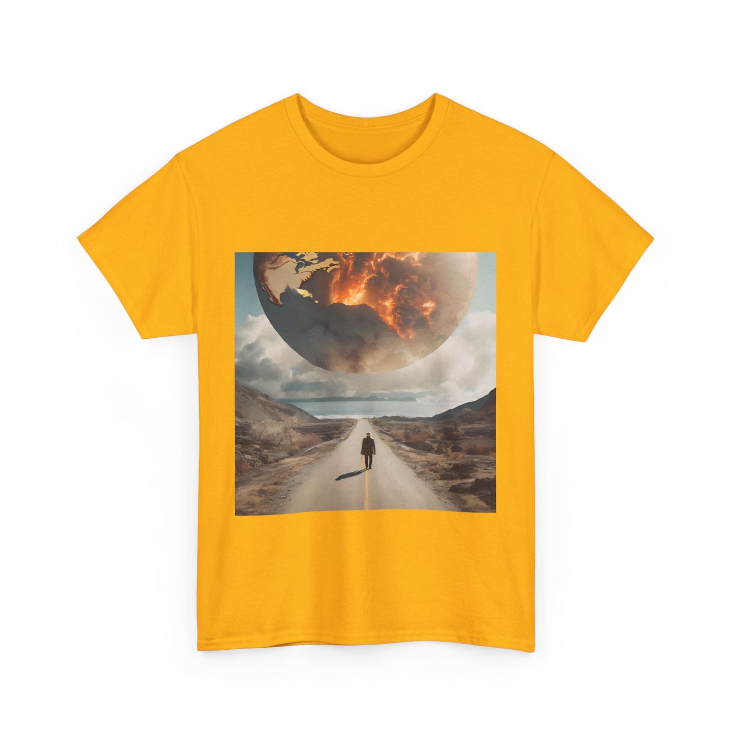 Ethereal Journey Unisex Heavy Cotton Tee - Celestial Artwork