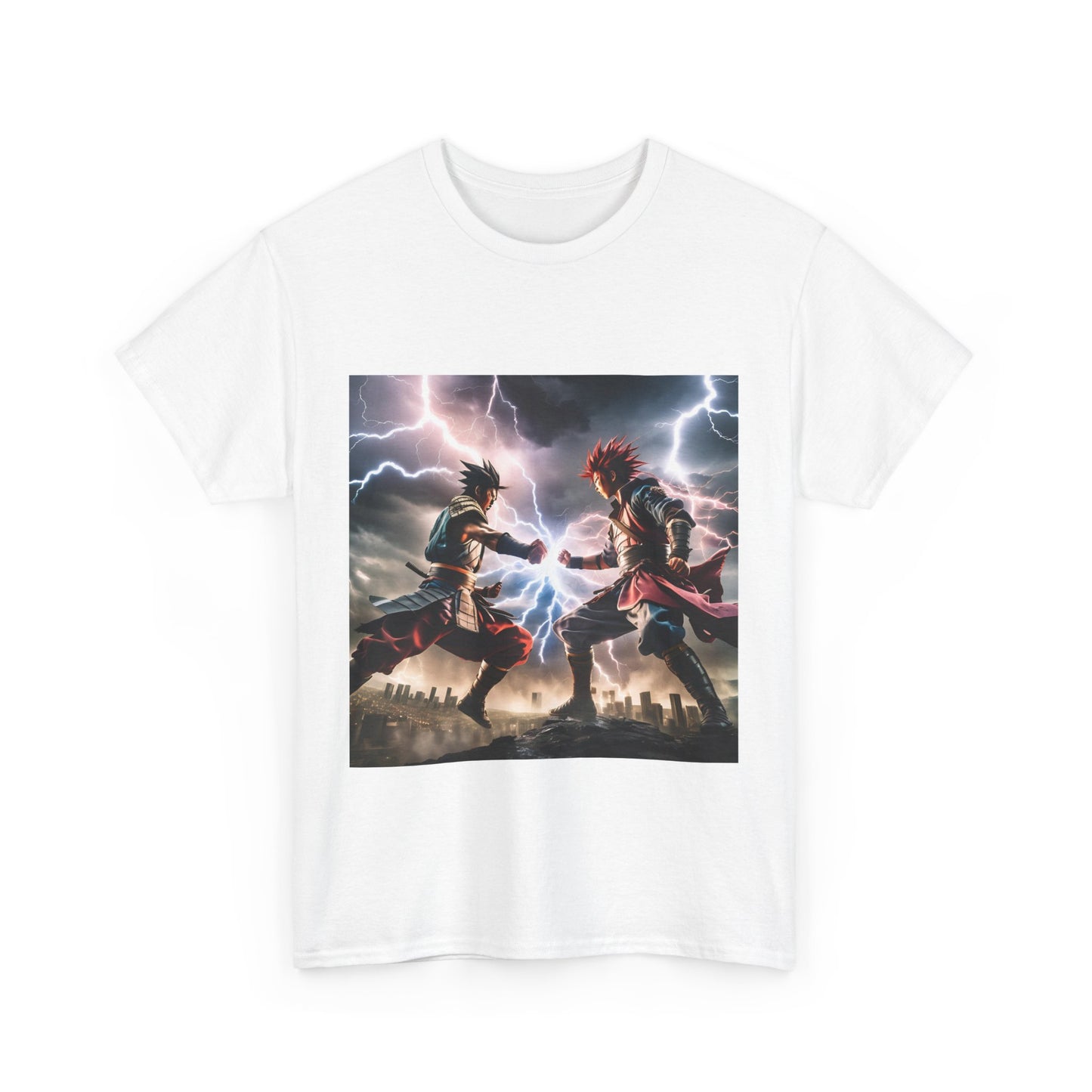 Epic Battle Graphic Unisex Heavy Cotton Tee | Perfect for Anime Fans