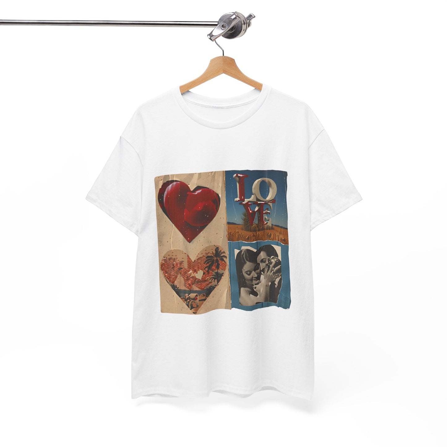 Vintage Love Unisex Heavy Cotton Tee - Casual Retro Graphic T-Shirt