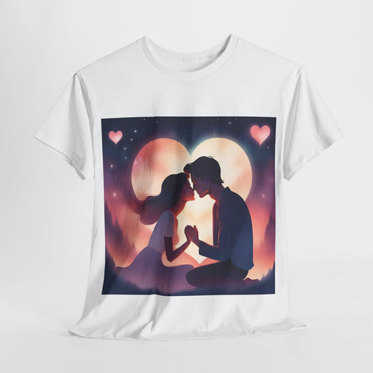 Romantic Couple Graphic Unisex Heavy Cotton Tee