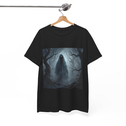 Unisex Heavy Cotton Tee - Spooky Ghost Vibes Graphic T-Shirt