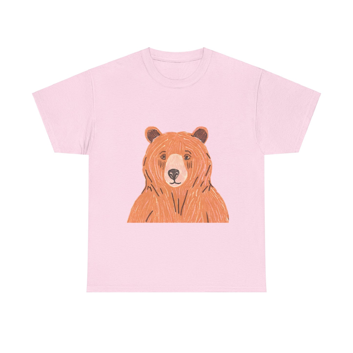 Bear Graphic Unisex Heavy Cotton Tee - Nature Lover's T-Shirt