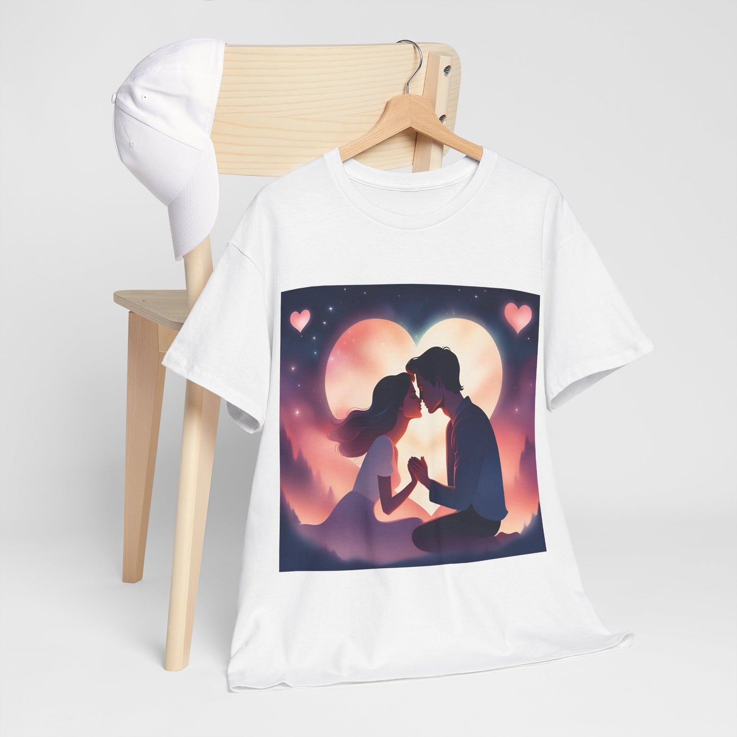 Romantic Couple Graphic Unisex Heavy Cotton Tee