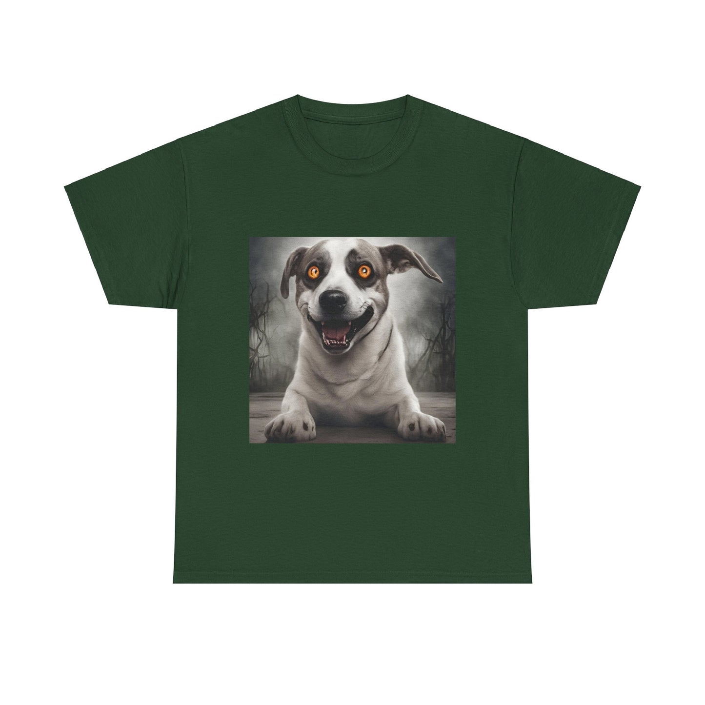 Creepy Dog Graphic Unisex Heavy Cotton Tee - Perfect for Dog Lovers