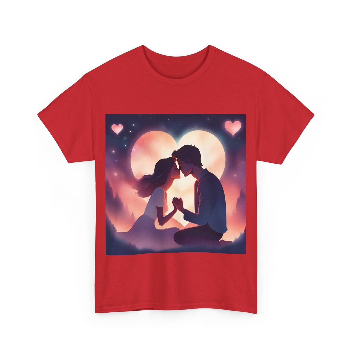 Romantic Couple Graphic Unisex Heavy Cotton Tee