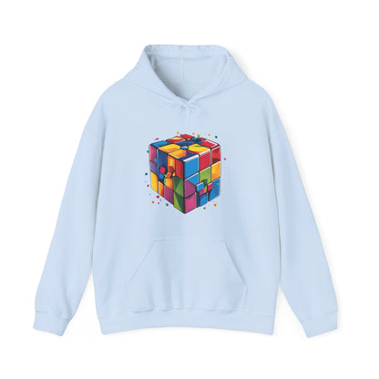 Colorful Rubik's Cube Unisex Hoodie - Perfect for Puzzle Lovers