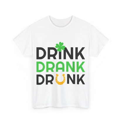 St. Patrick's Day Fun Unisex Tee - Drink Drank Drunk Design