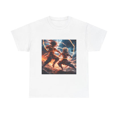 Epic Battle Unisex Heavy Cotton Tee - Vibrant Anime Design