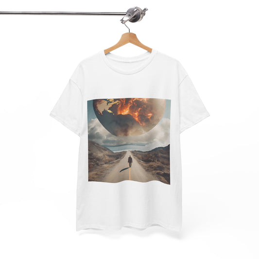 Ethereal Journey Unisex Heavy Cotton Tee - Celestial Artwork