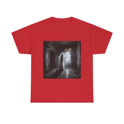 Unisex Heavy Cotton Tee - Eerie Ghostly Figure Art