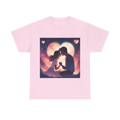 Romantic Couple Graphic Unisex Heavy Cotton Tee