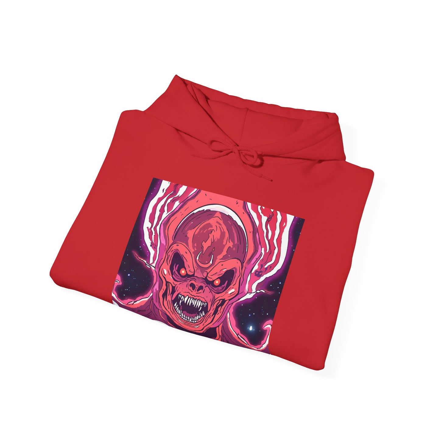 Unisex Heavy Blend™ Hooded Sweatshirt - Fiery Demon Design for Casual Wear