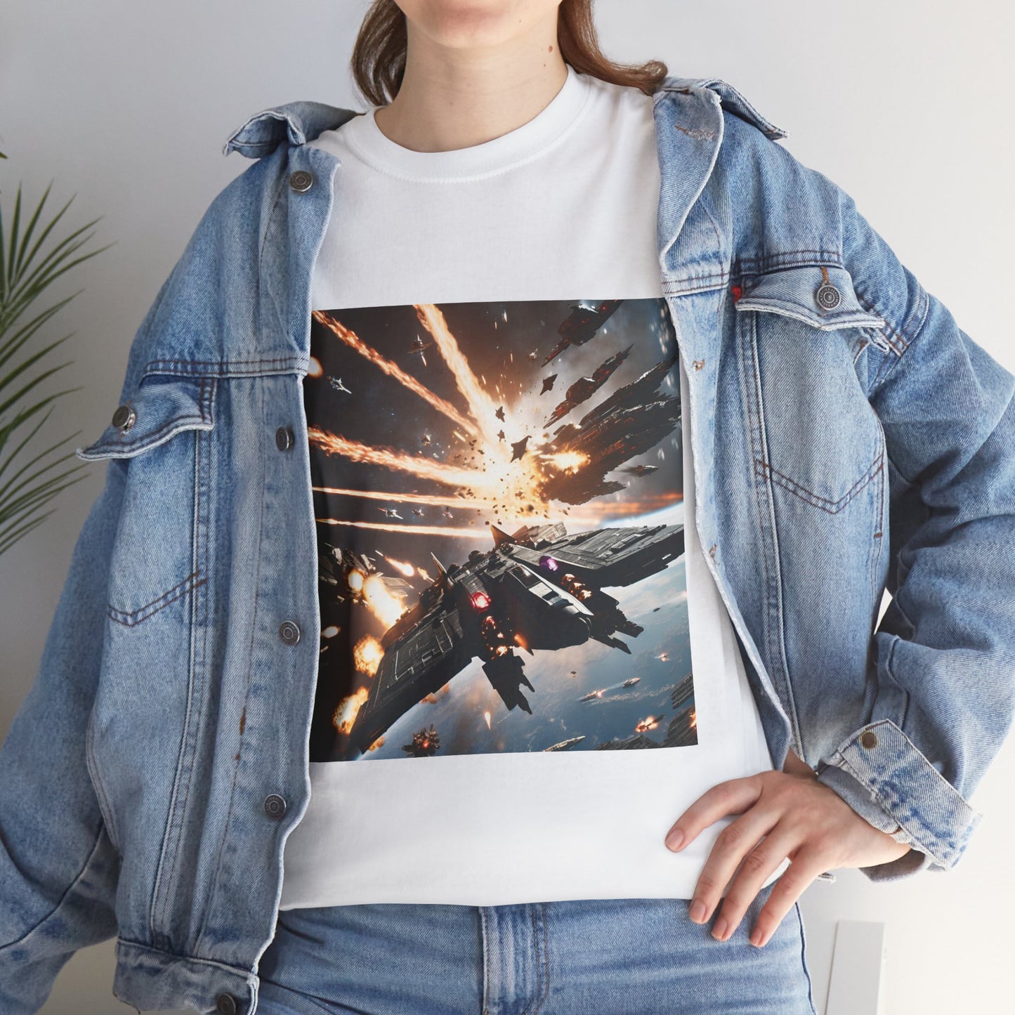 Galactic Adventure Unisex Heavy Cotton Tee - Explore the Cosmos