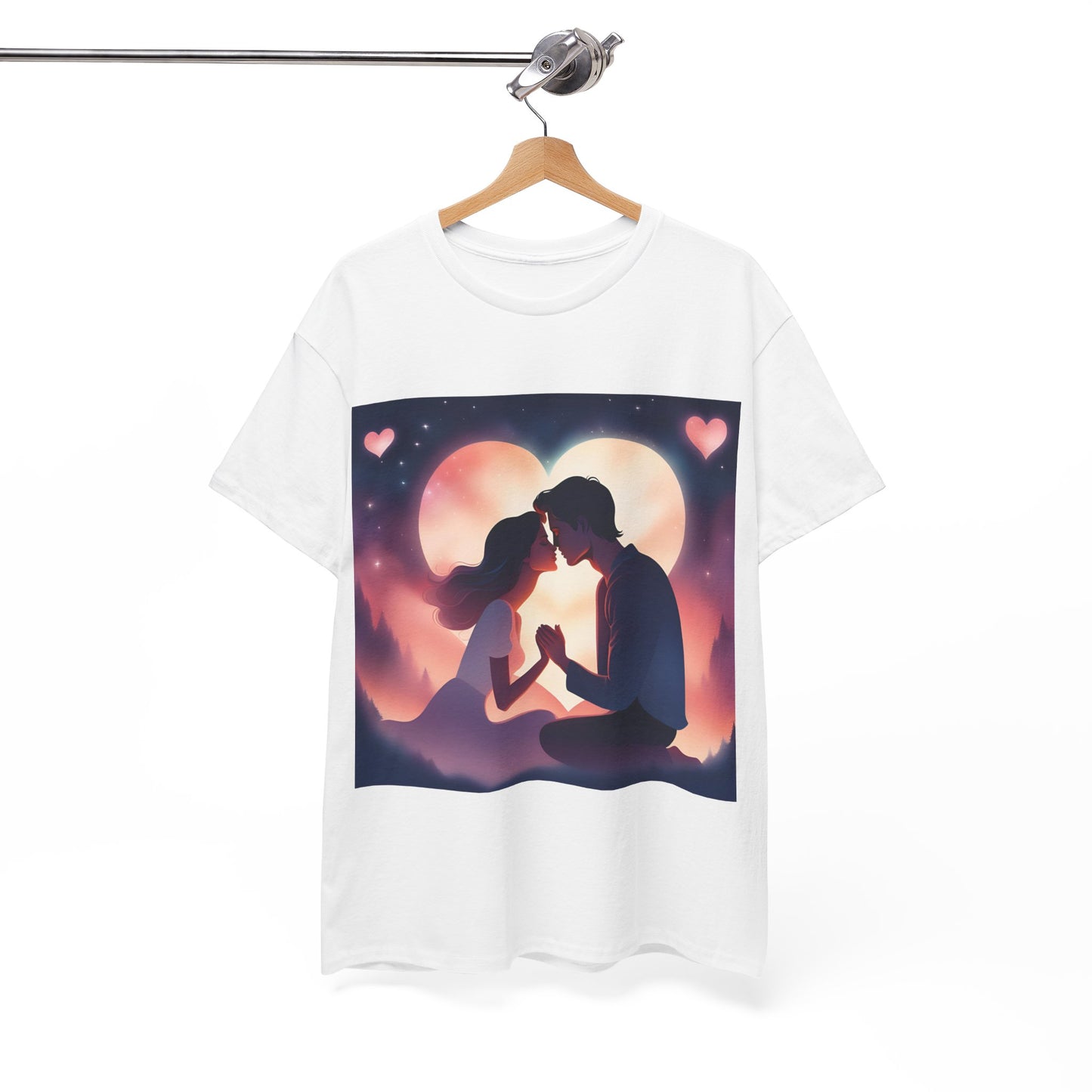 Romantic Couple Graphic Unisex Heavy Cotton Tee