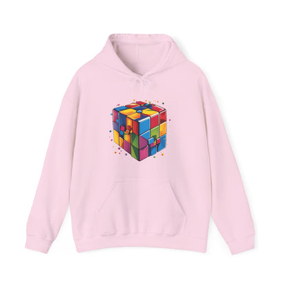 Colorful Rubik's Cube Unisex Hoodie - Perfect for Puzzle Lovers