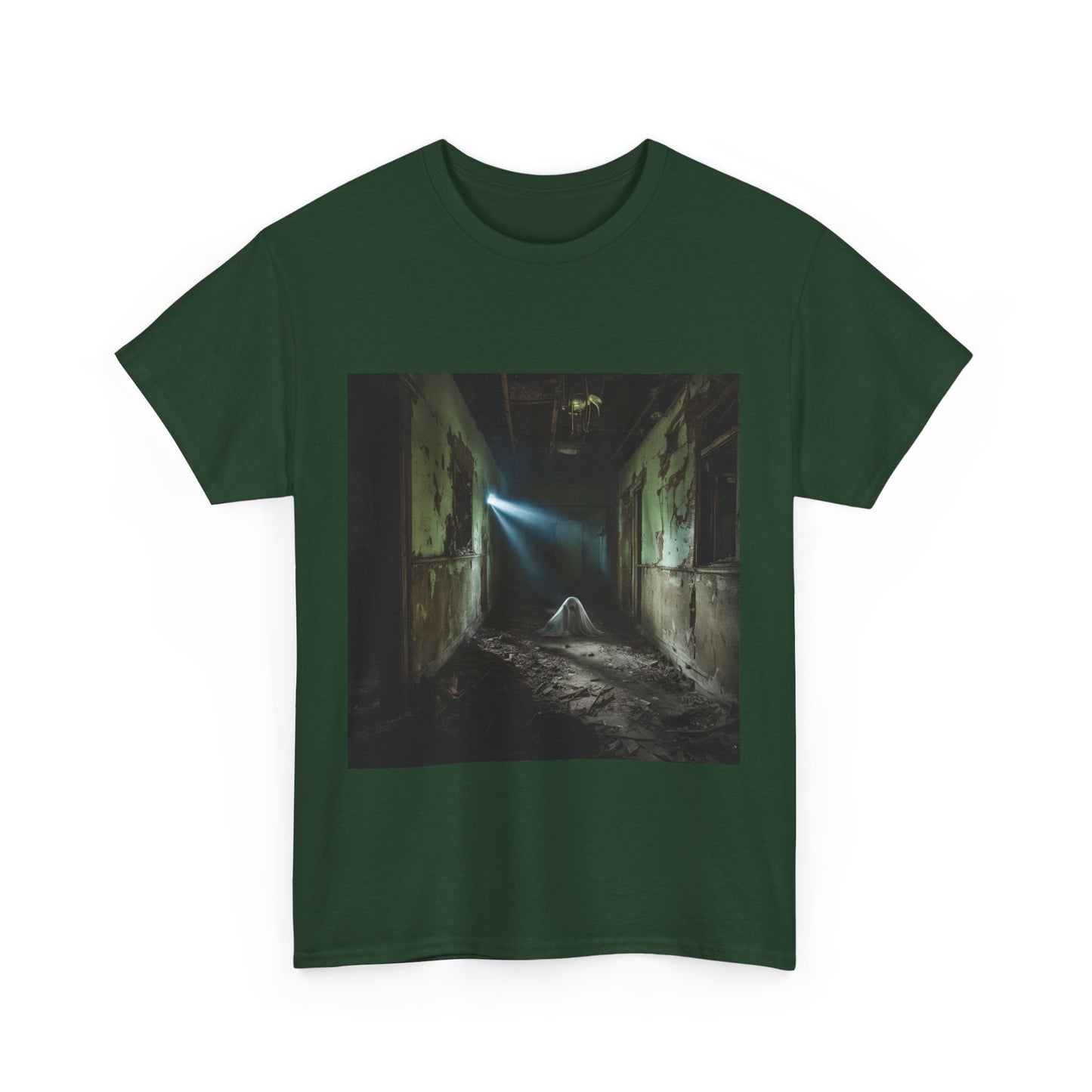 Haunting Vibes Unisex Heavy Cotton Tee - Unique Ghostly Design