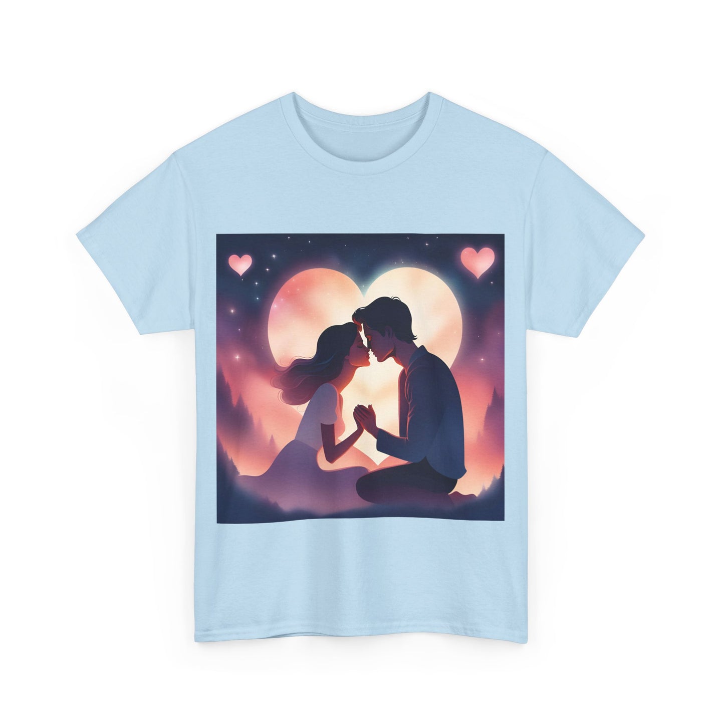 Romantic Couple Graphic Unisex Heavy Cotton Tee