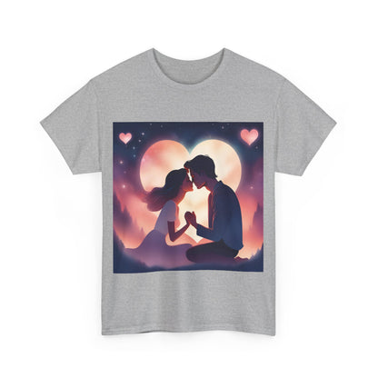 Romantic Couple Graphic Unisex Heavy Cotton Tee