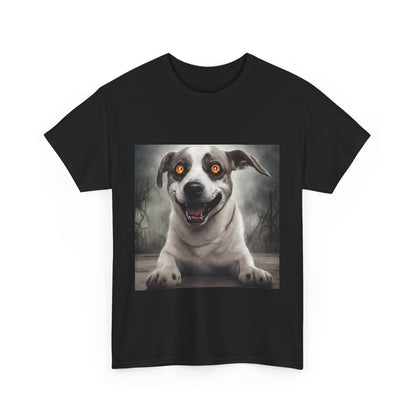 Creepy Dog Graphic Unisex Heavy Cotton Tee - Perfect for Dog Lovers