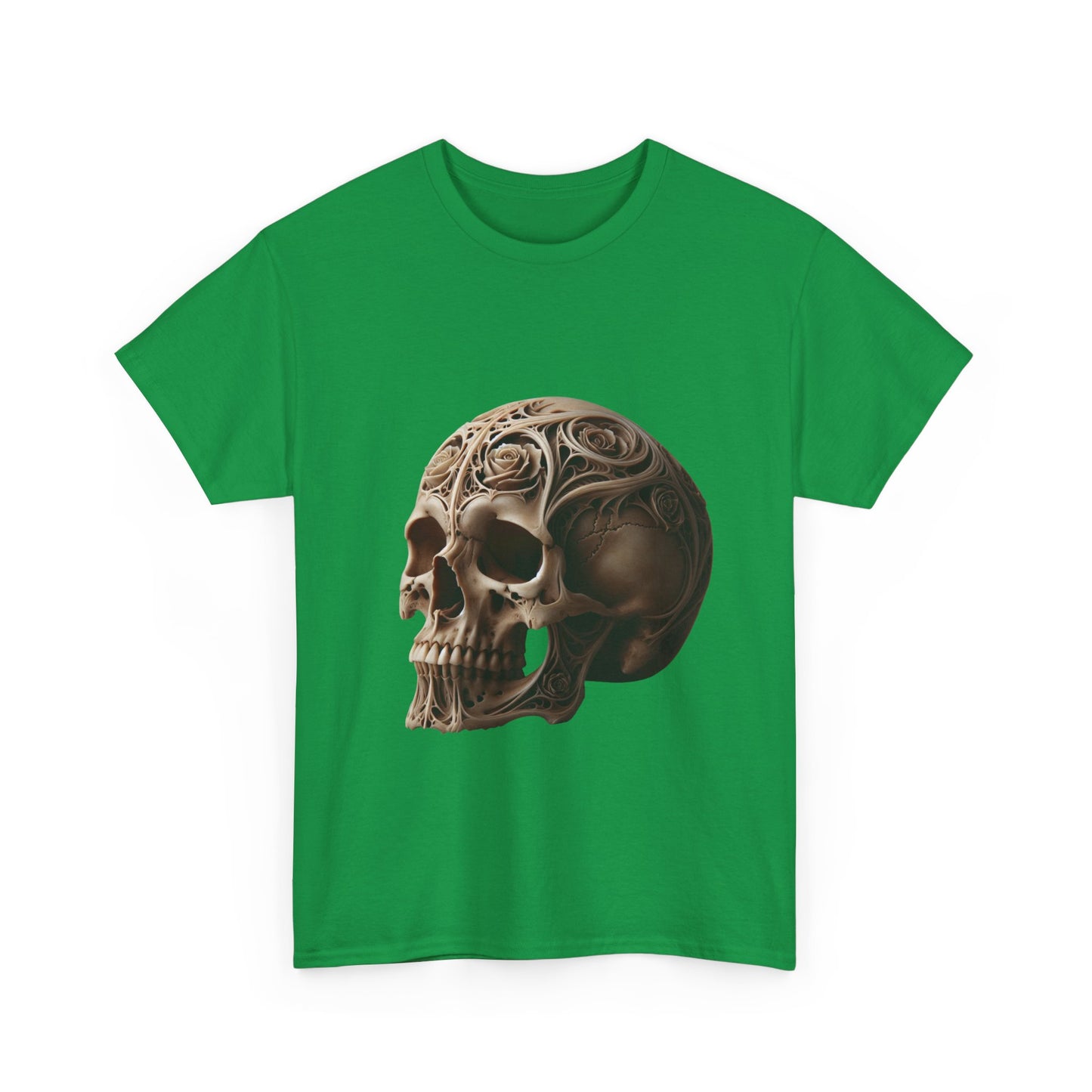 Skull Art Unisex Heavy Cotton Tee - Edgy Graphic T-Shirt for Casual Wear